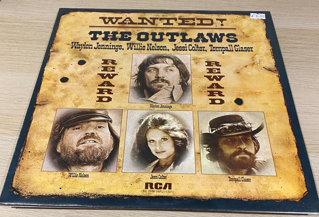WAYLON JENNINGS WILLIE NELSON JESSI COLTER TOMPALL GLASER THE OUTLAWS WANTED LP